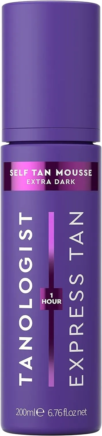 Tanologist Extra Dark Self Tan Mousse, Clear Self-Tanning Mousse, Streak-Free, Natural Glow, No Fake Tan Smell, Long Lasting, Clean Ingredients, 6.76 fl. oz/200 ml Bottle