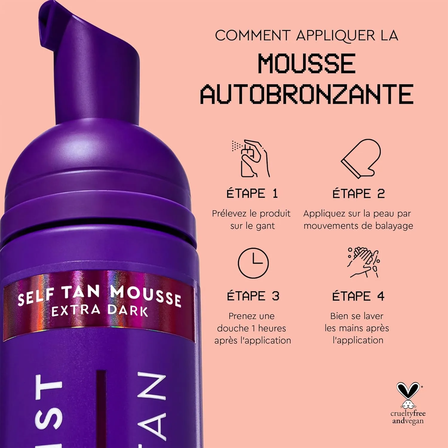 Tanologist Extra Dark Self Tan Mousse, Clear Self-Tanning Mousse, Streak-Free, Natural Glow, No Fake Tan Smell, Long Lasting, Clean Ingredients, 6.76 fl. oz/200 ml Bottle