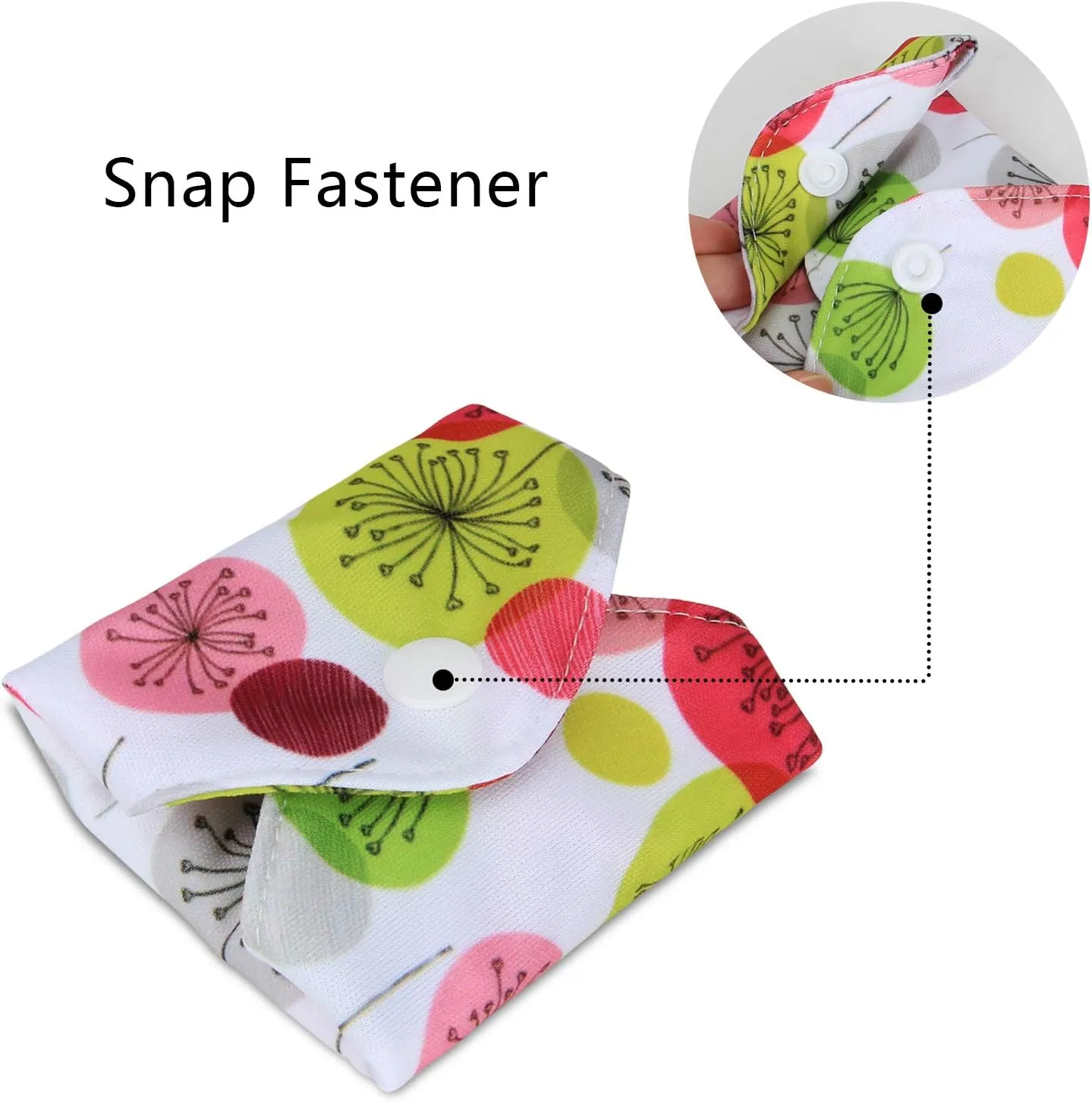 Teamoy 10pcs Cloth Panty Liners, Reusable Sanitary Pads with Wet bag, Washable Cloth Menstrual Pads with Charcoal Absorbency Layers (Country Style, 3pcs×7.9'' 4pcs×10'' 3pcs×11.6''), 11 Piece Set