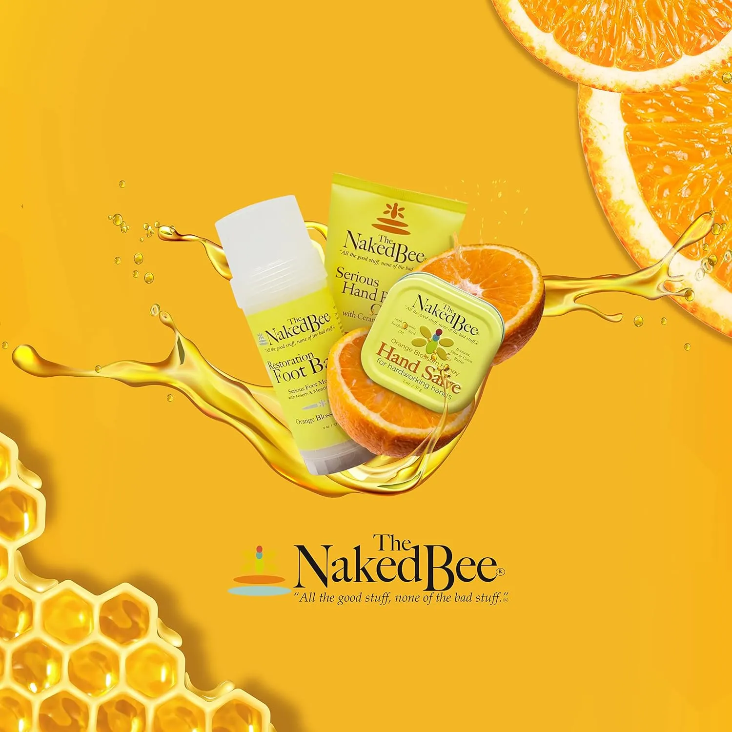 The Naked Bee Organic Orange Blossom Honey Lip Balms - 3 Pack