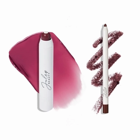 The Perfect Pair 2pc Set: Julep It's Balm Tinted Lip Balm Vamped Up and With a Trace Retractable Creamy Long-Lasting Lip Liner, Antique Rose