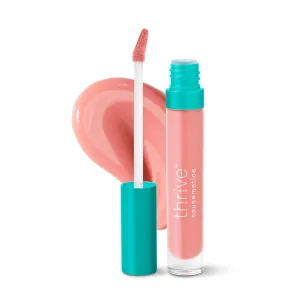 Thrive Causemetics Sheer Strength Lip Plumping Peptide Gloss, Lip Plumper with Vitamin E, Peptides, Plumps, Smooths & Hydrates Lips, High Shine, Vegan & Cruelty Free, Marlene (Light Pink)