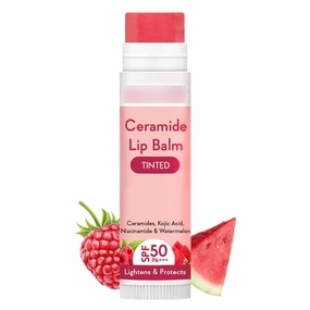 Tinted Lip Balm with SPF 50 PA    - Brightening Lip Balm for Dark Lips with Kojic Acid & Niacinamide- SPF lip balm for Women 5g
