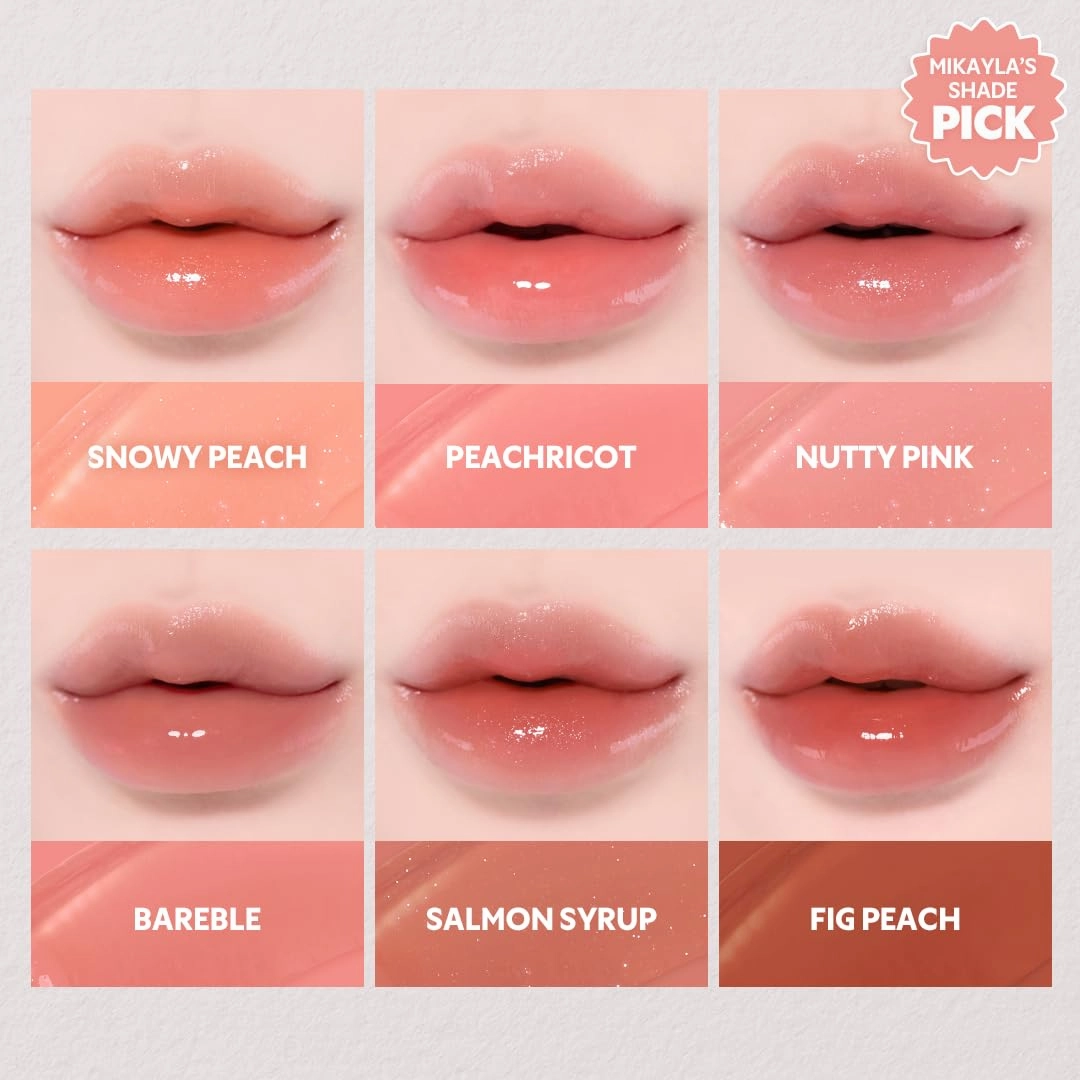 TIRTIR [*Mini Size Waterism Tinted Lip Gloss #11 Applum, 0.06 Fl Oz – Kiss Ready Lipgloss, 12H Long Lasting Non Sticky Natural Tinted Glow Korean Multiuse Cheek and Lip Tint for Women gift