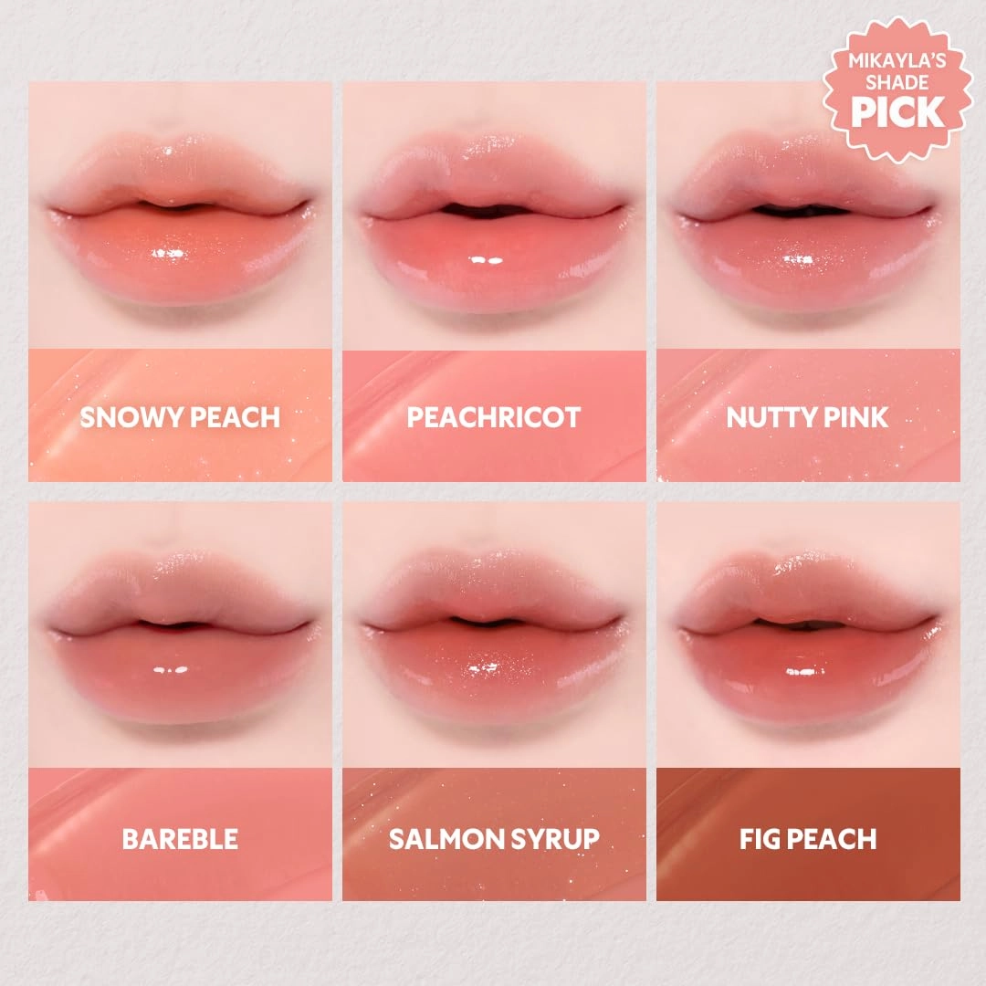 TIRTIR [*Mini Size Waterism Tinted Lip Gloss #14 Rose Bell, 0.06 Fl Oz – Kiss Ready Lipgloss, 12H Long Lasting Non Sticky Natural Tinted Glow Korean Multiuse Cheek and Lip Tint for Women gift