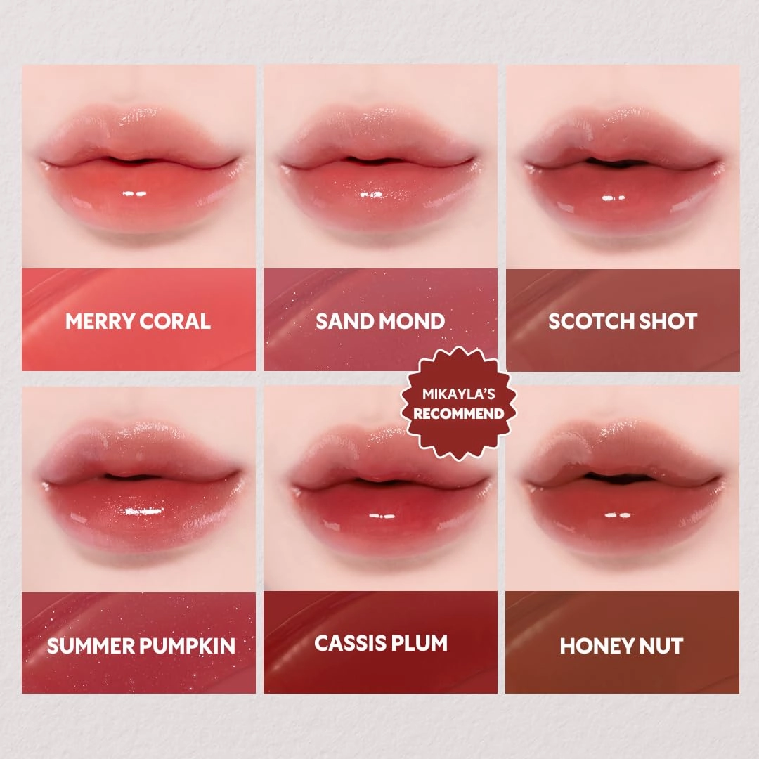 TIRTIR [*Mini Size Waterism Tinted Lip Gloss #17 Aliven, 0.06 Fl Oz – Kiss Ready Lipgloss, 12H Long Lasting Non Sticky Natural Tinted Glow Korean Multiuse Cheek and Lip Tint for Women gift