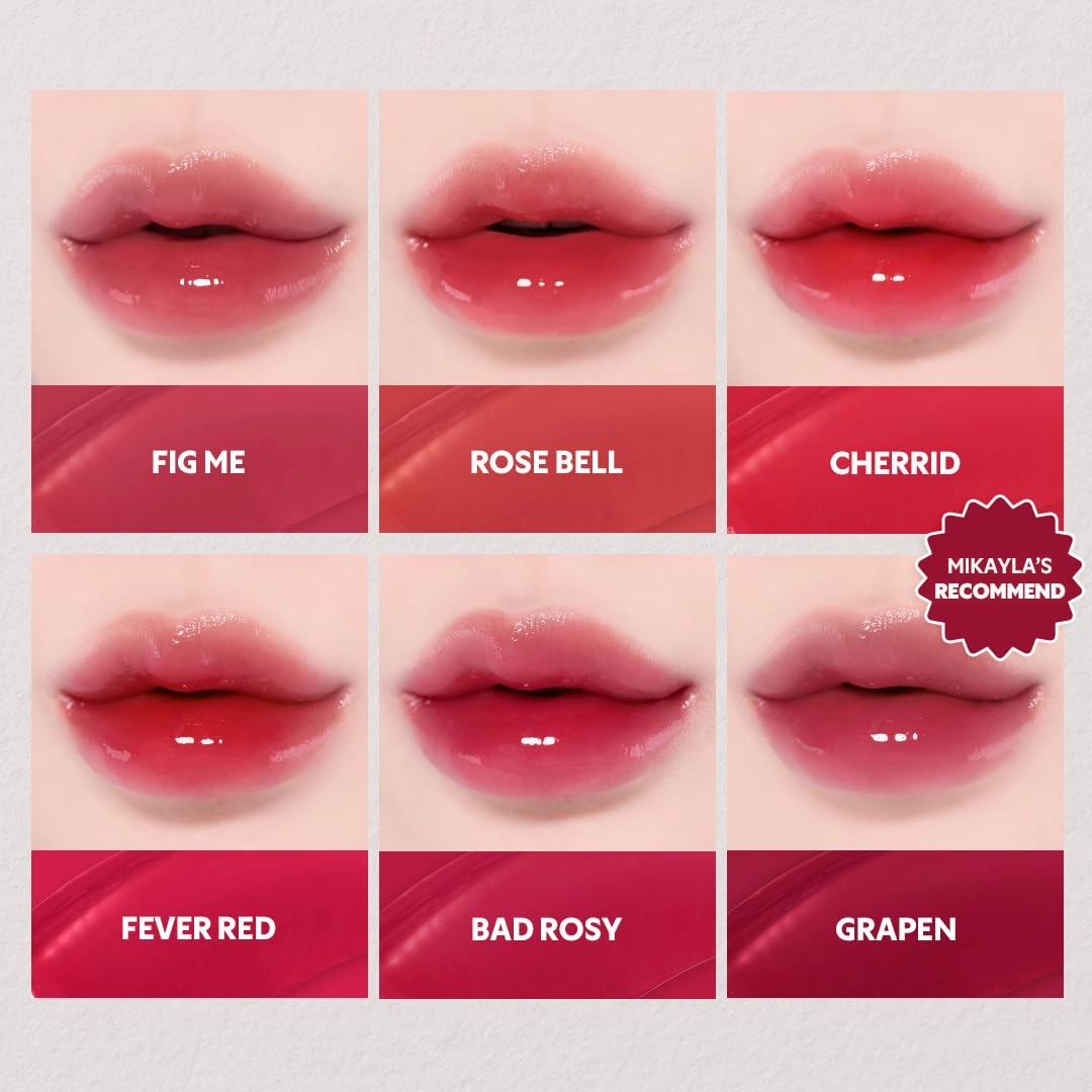 TIRTIR [*Mini Size Waterism Tinted Lip Gloss #17 Aliven, 0.06 Fl Oz – Kiss Ready Lipgloss, 12H Long Lasting Non Sticky Natural Tinted Glow Korean Multiuse Cheek and Lip Tint for Women gift