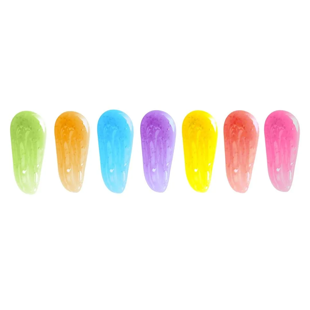 TKB Jelly Gloss (Flexagel)| Lip Gloss Base for DIY Lip Gloss| Ready-to-Wear| Moisturizing, High Shine, Fruity Scent, Vegan, Gluten and Cruelty free| Made in USA. (Jelly Gloss Kit, 1 oz (Pack of 7))