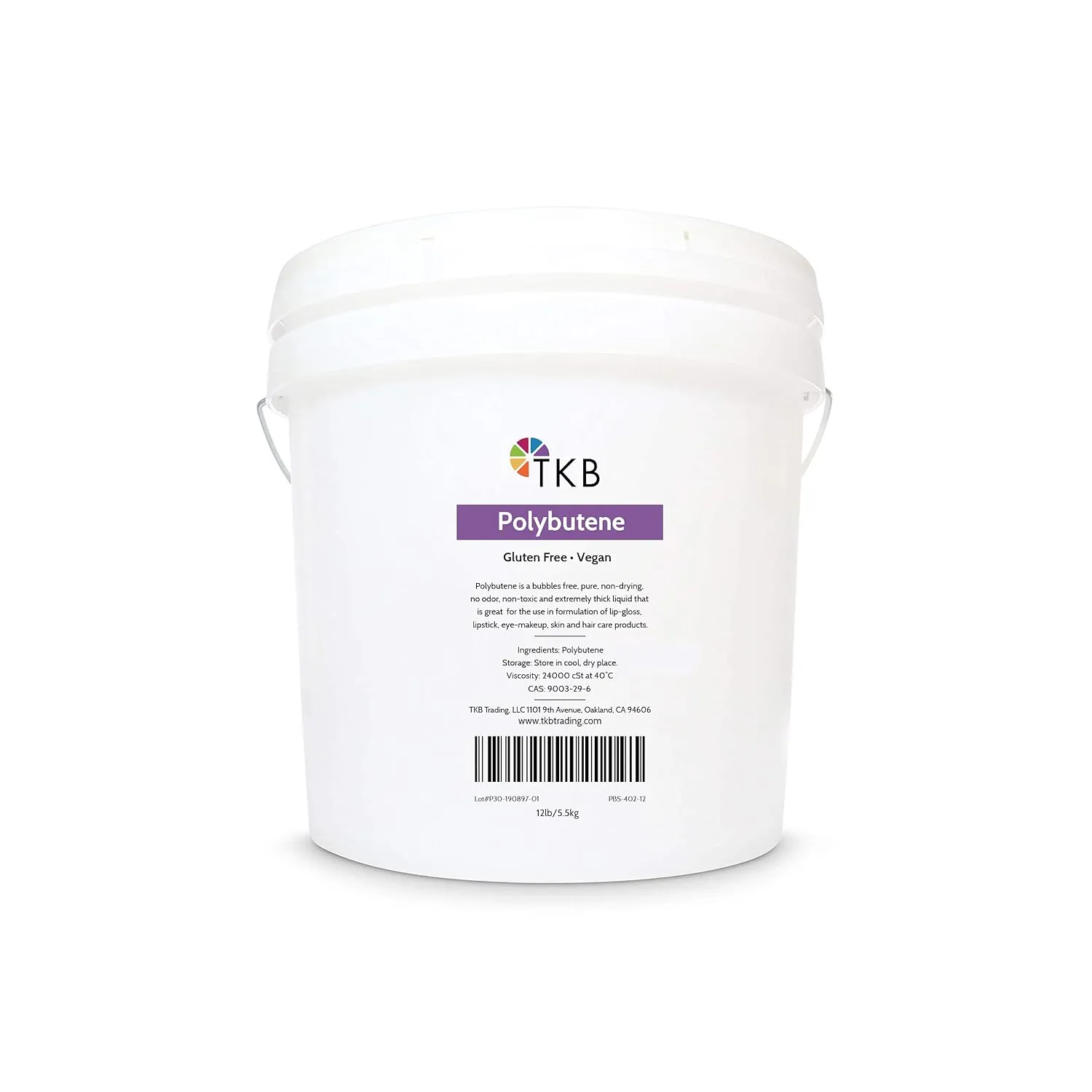 TKB Polybutene | Clear Additive Cosmetic Ingredient for DIY Makeup (12lb (5.5 kg))