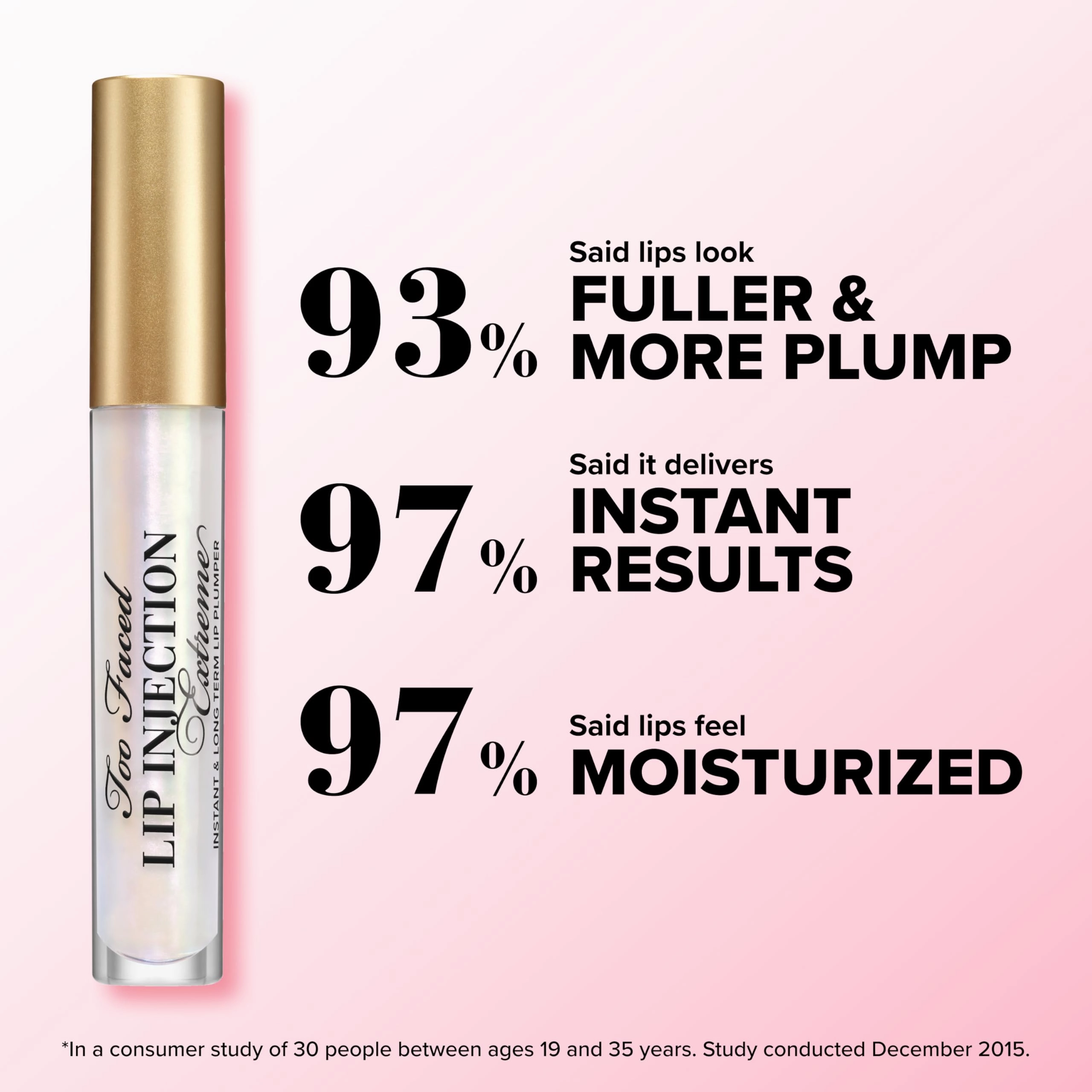 Too Faced Lip Injection Extreme Lip Plumper | Long Lasting Lip Plumping Serum, 0.14 Fl Oz, Original