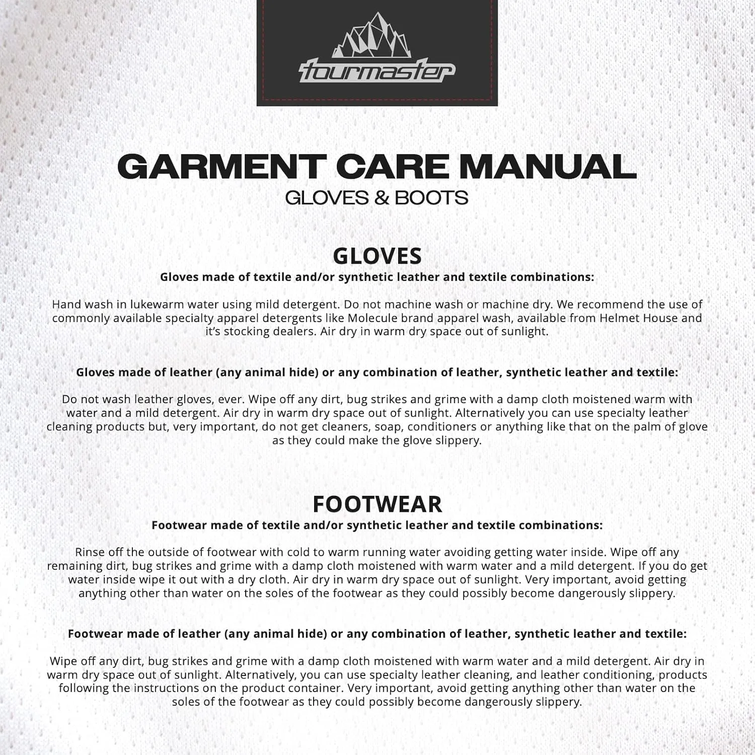 Tourmaster Synergy Pro-Plus 12V Heated Motorcycle Gloves Liners