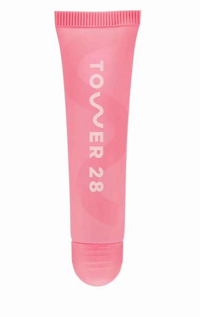Tower Two Eight Lipsoftie hydrating Lip Treatment Balm, Hydrating Formula with Shea Butter and Jojoba Oil, Non-Sticky Watermelon Kiwi - sheer baby pink