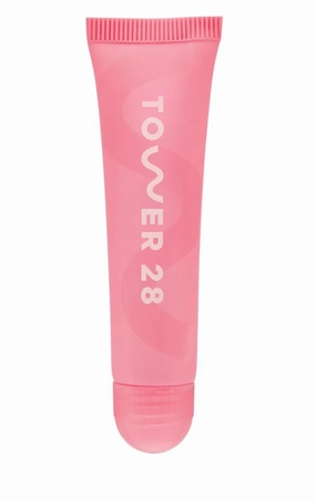 Tower Two Eight Lipsoftie hydrating Lip Treatment Balm, Hydrating Formula with Shea Butter and Jojoba Oil, Non-Sticky Watermelon Kiwi - sheer baby pink