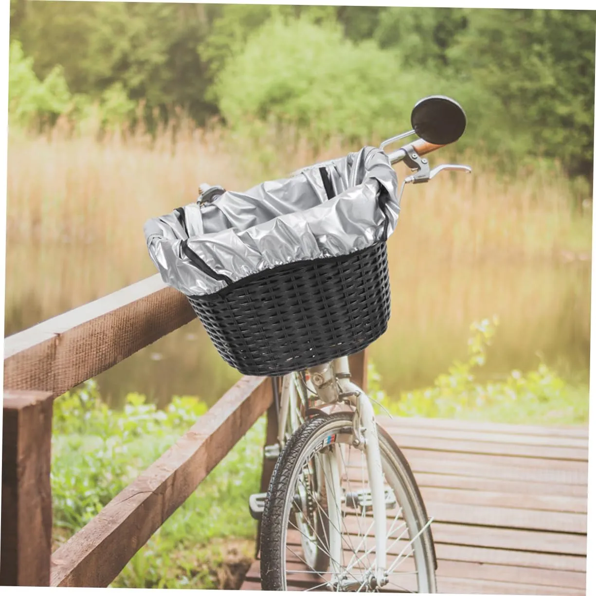 TOYANDONA Bike Basket Cover Practical Rain Protector for Bicycles Lightweight Scratch Resistant Liner for Outdoor