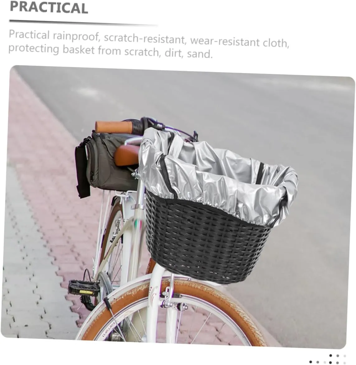 TOYANDONA Bike Basket Cover Practical Rain Protector for Bicycles Lightweight Scratch Resistant Liner for Outdoor