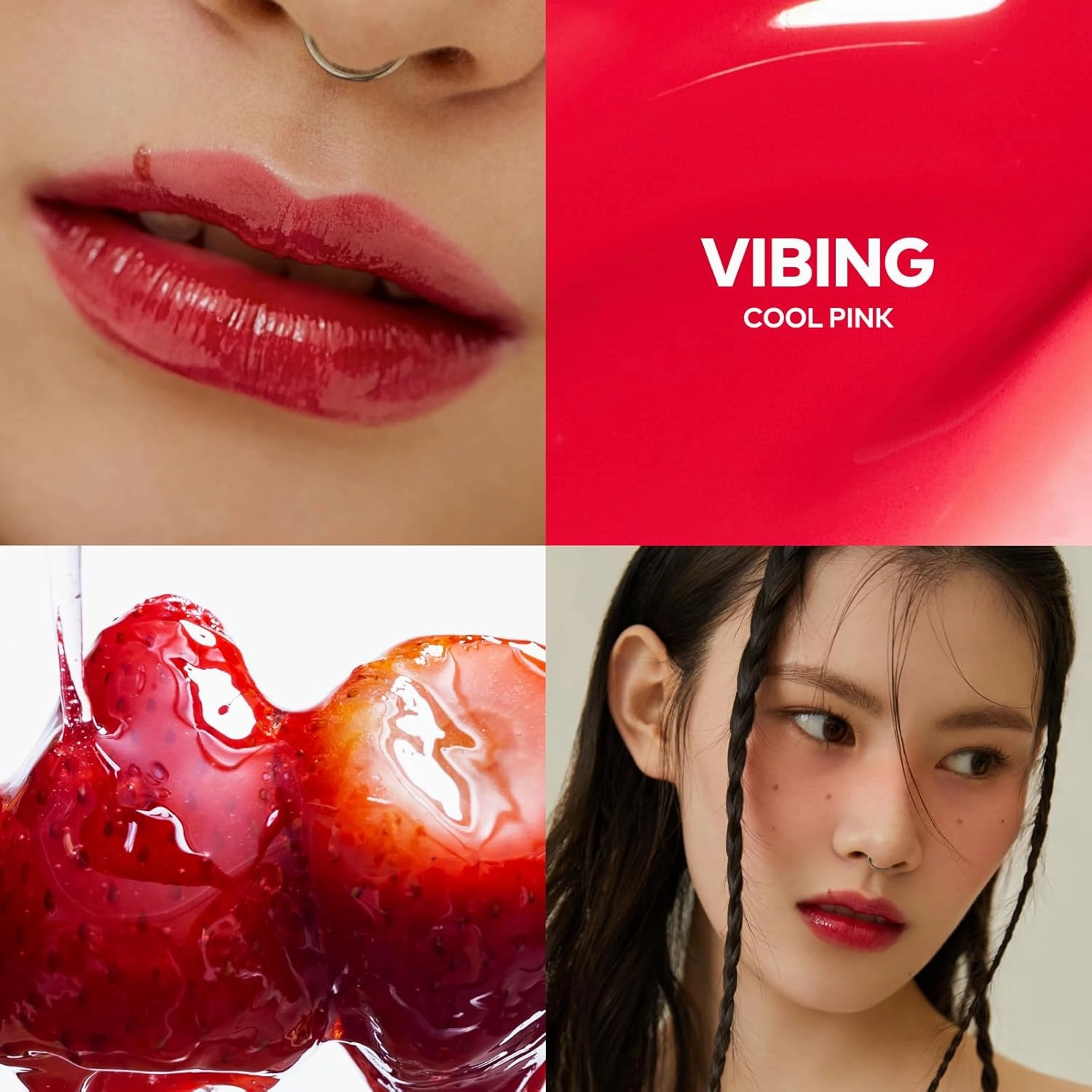 TPSY Juicy Lip Plumper (05 Vibing) - Vivid Pink, Tinted Lip Plumping Gloss, Volumizing & Hydrating, for Fuller Lips, Non-Sticky Glossy Finish, Vegan
