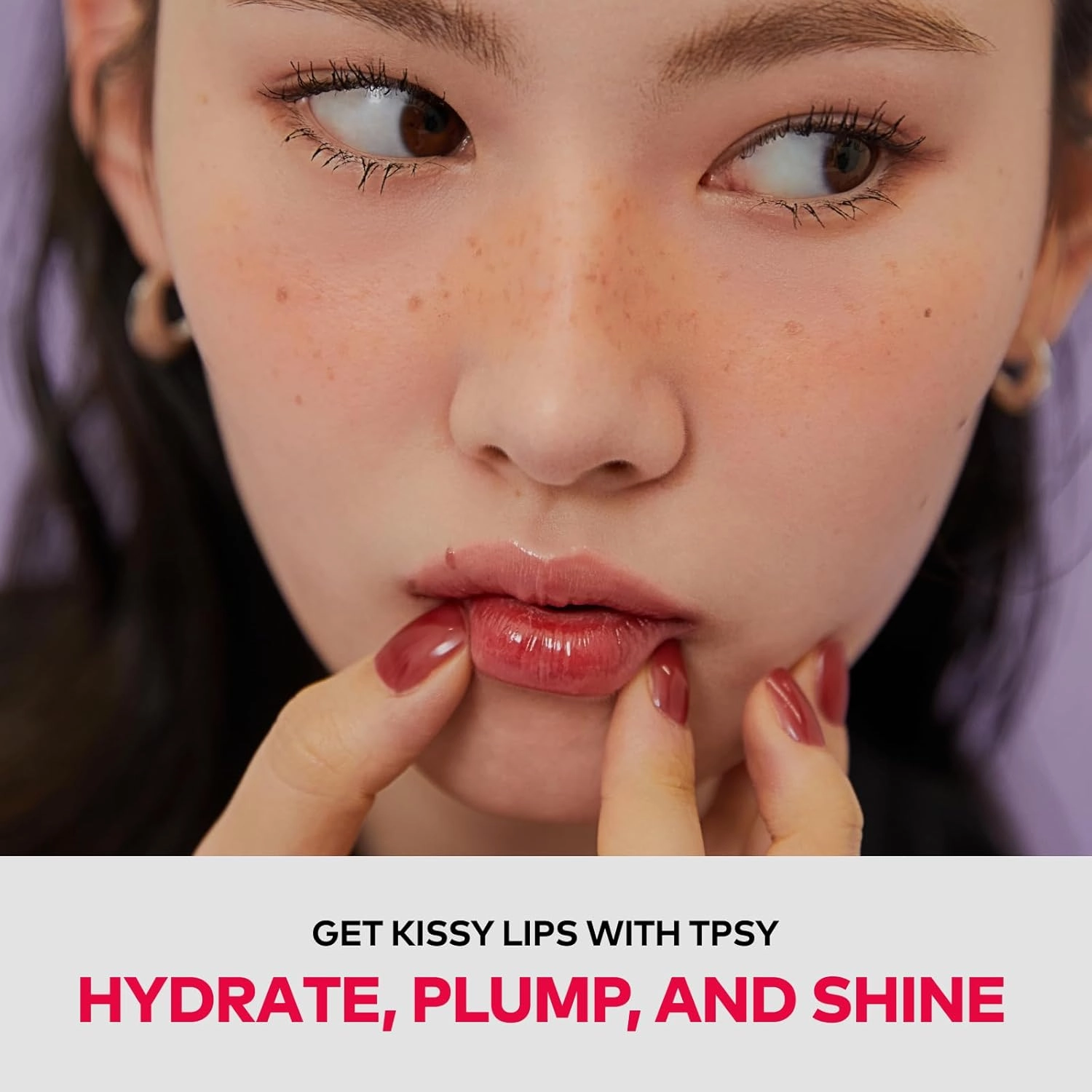 TPSY Juicy Lip Plumper (06 Unpredict) - Cranberry Plum, Tinted Lip Plumping Gloss, Volumizing & Hydrating, for Fuller Lips, Non-Sticky Glossy Finish, Vegan