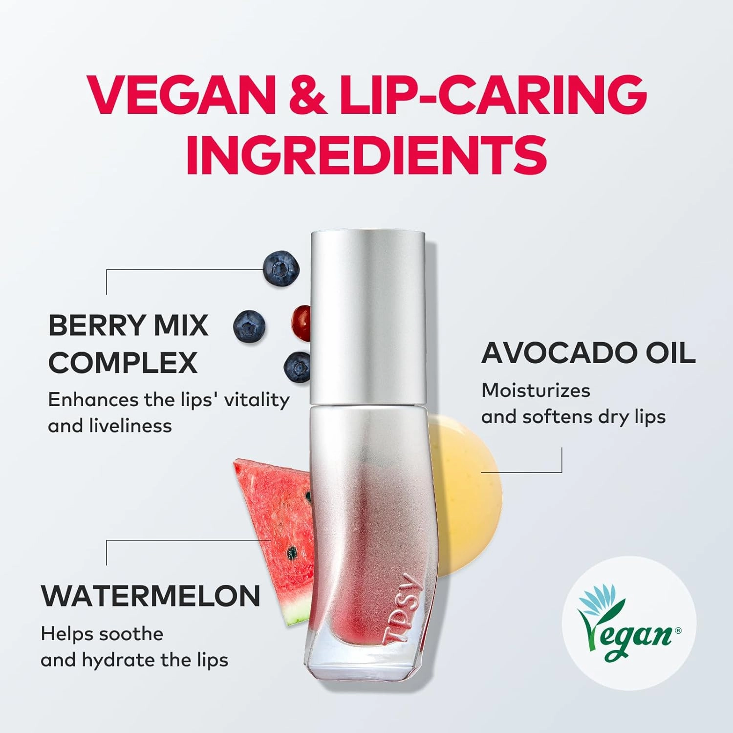 TPSY Juicy Lip Plumper (09 Lovesick) - Cool Pink, Tinted Lip Plumping Gloss, Volumizing & Hydrating, for Fuller Lips, Non-Sticky Glossy Finish, Vegan