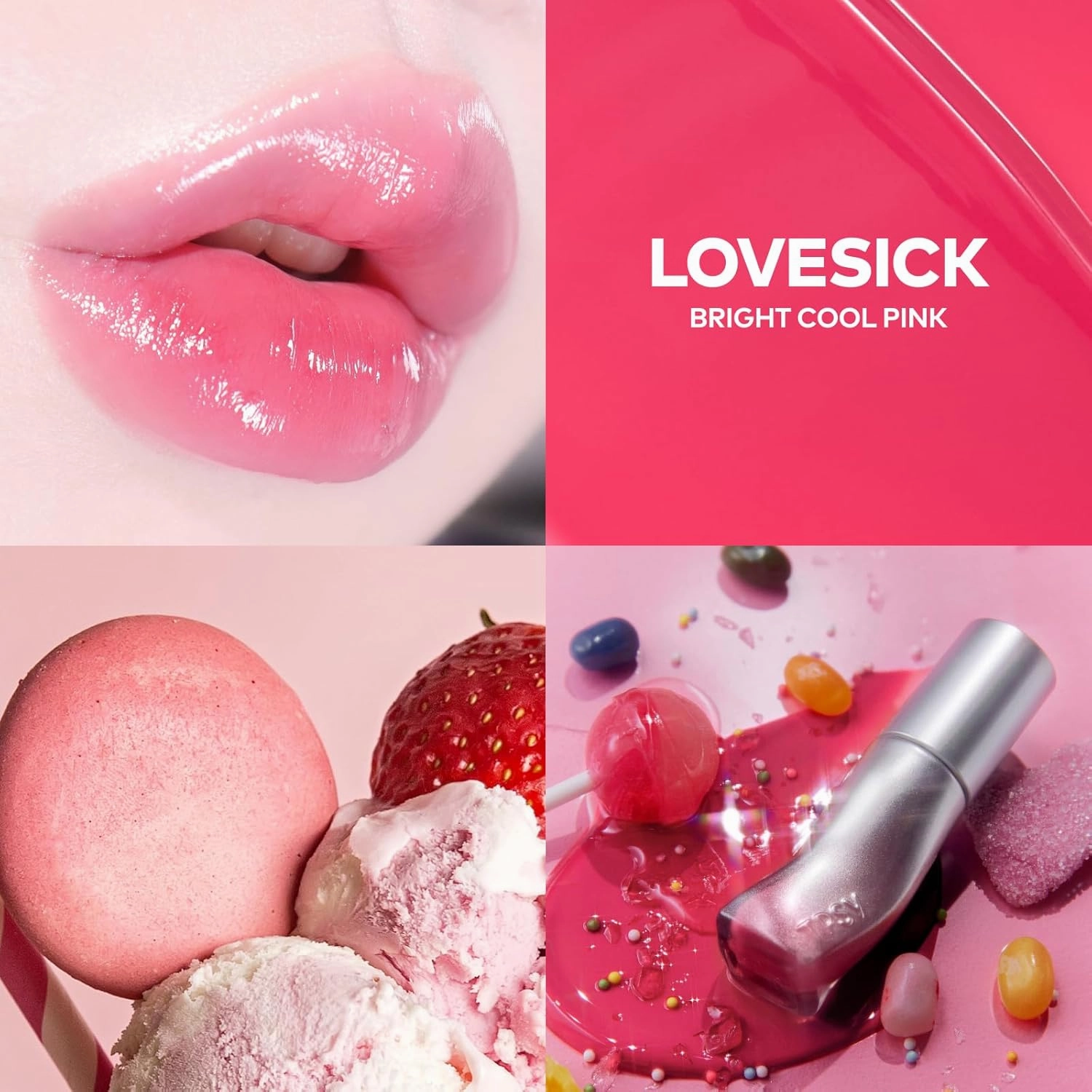 TPSY Juicy Lip Plumper (09 Lovesick) - Cool Pink, Tinted Lip Plumping Gloss, Volumizing & Hydrating, for Fuller Lips, Non-Sticky Glossy Finish, Vegan