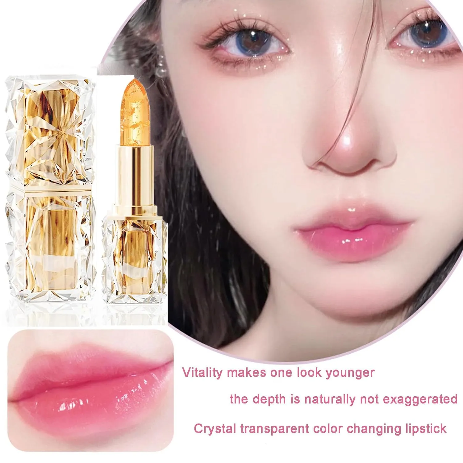 Transferproof Color Changing Lipstick,Color Changing Lip Stick for Women Long Lasting，Moisturizing Glossy Shine,Deep Nourishment (2pcs-A B)
