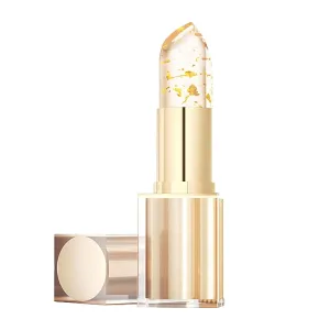 Transferproof Color Changing Lipstick,Gold Crystal Ph Lipstick Color Changing,Long Lasting 24 Hours Moisturizing Glossy Shine Lip Gloss for Women (1pcs)