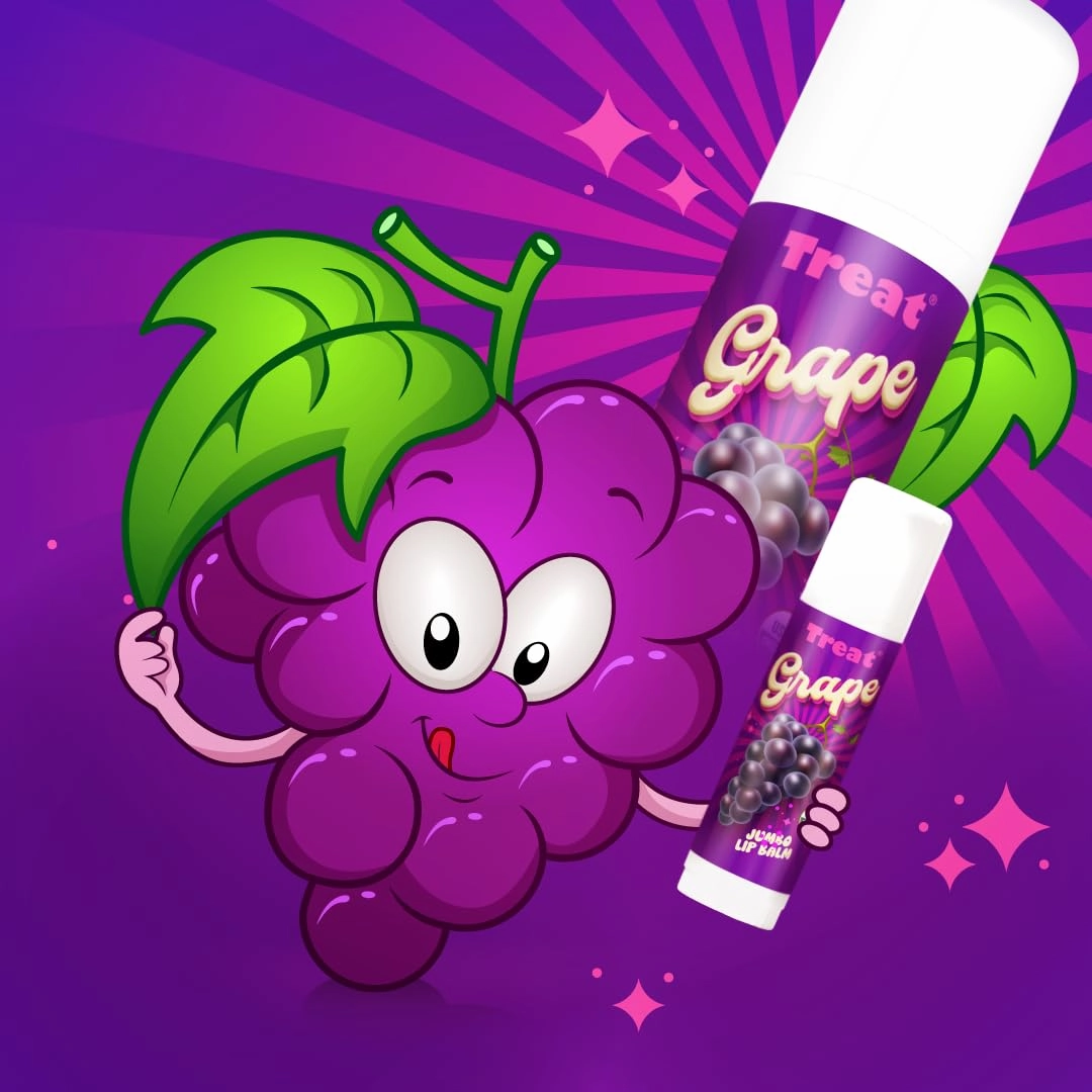 TREAT© Jumbo Organic & Cruelty Free .50 OZ (GRAPE LIP BALM)