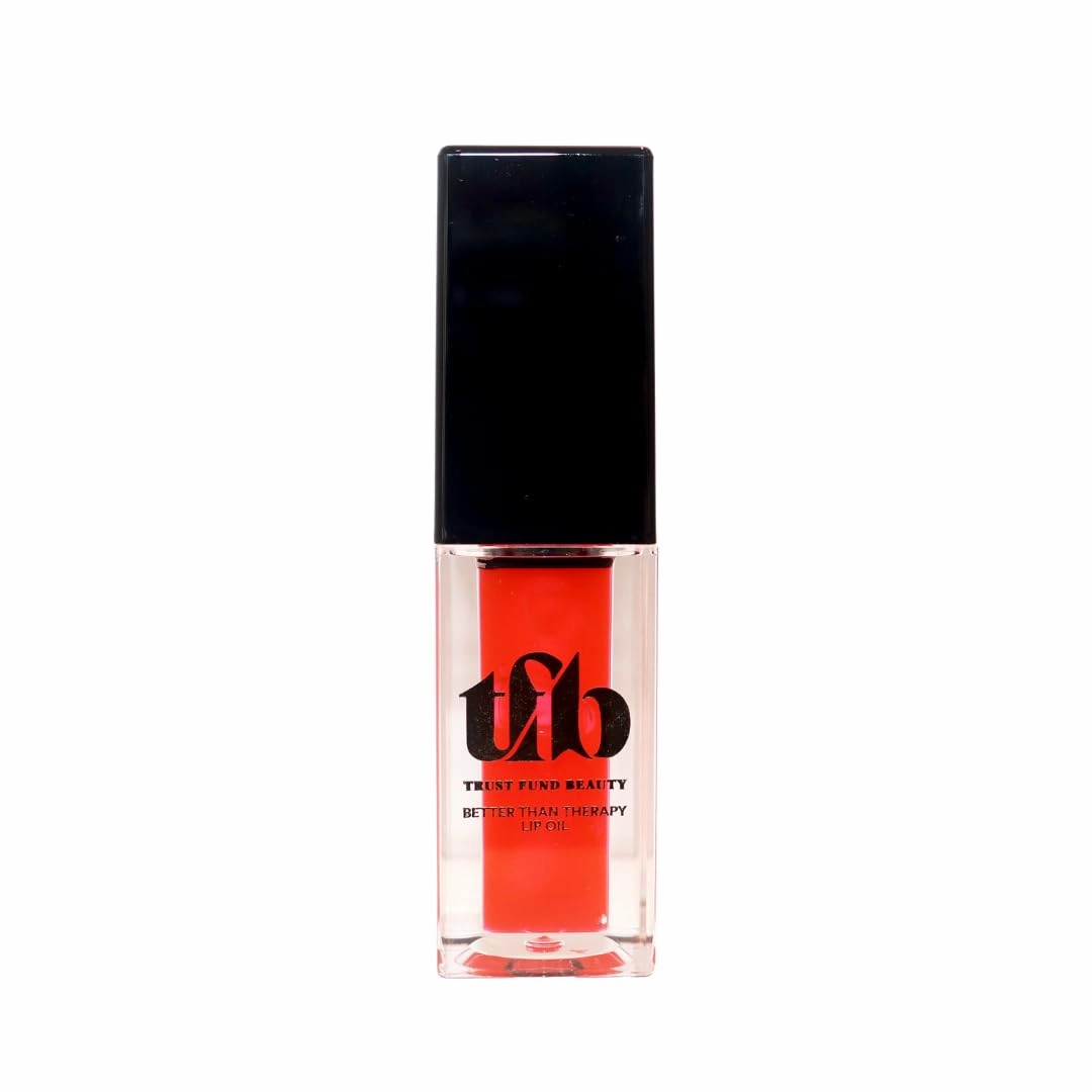 Trust Fund Beauty - Better Than Therapy - Tinted Lip Oil - Pomegranate Flavor, Sheer Tint, Softening, Moisturizing, 4g, 0.14 fl. oz. Vegan, Cruelty-Free, Nontoxic