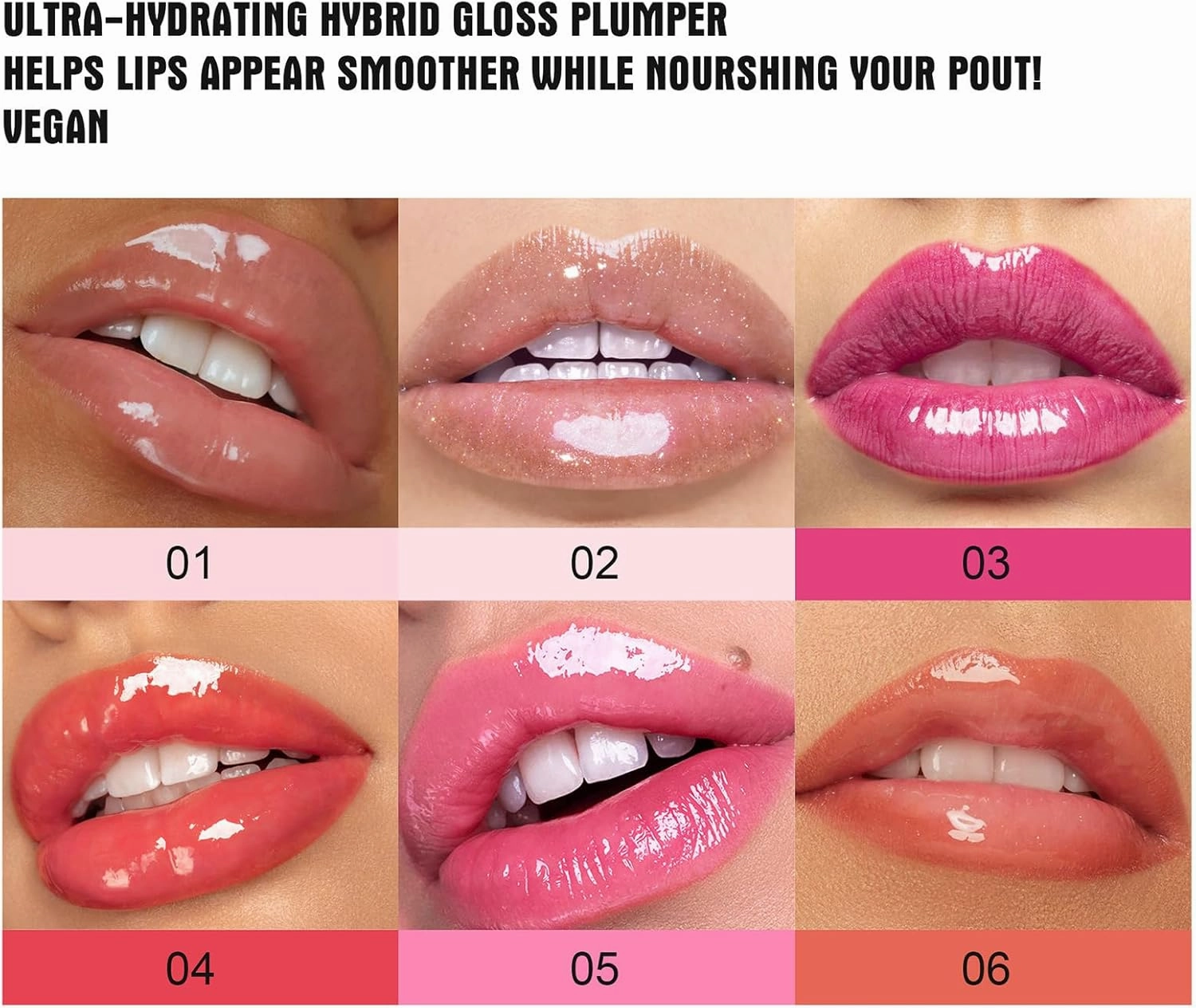 Tudkun Lip Plumper, Tudkun Lip Plumping Gloss, Lip Plumping Gloss Bundle, Lip Plumping Booster Gloss, Natural Lip Plumping Oil (01-06)