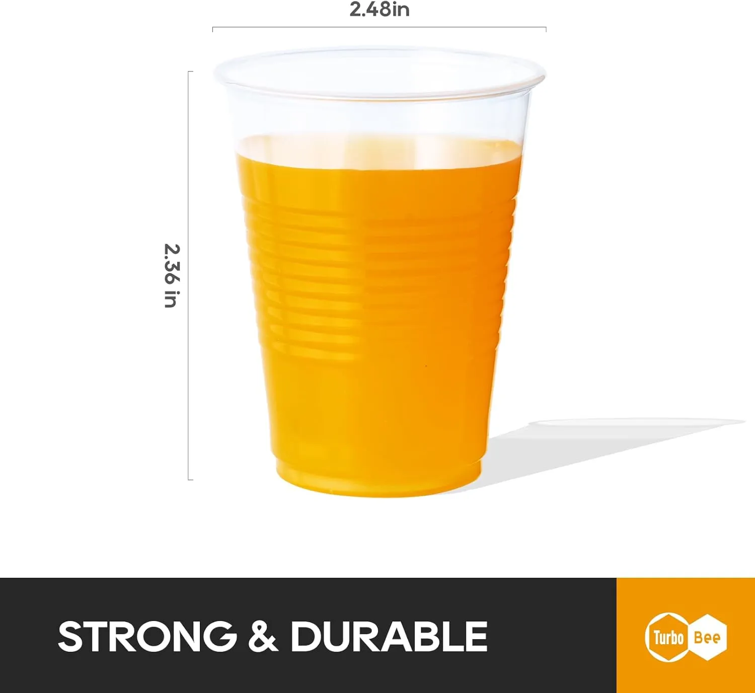 Turbo Bee 500 Pack 7oz Disposable Plastic Cups,Heat-Resistant & Food Safe Drinking Cups for Hot/Cold Beverages, Perfect for Schools, Offices, Events & Commercial Use