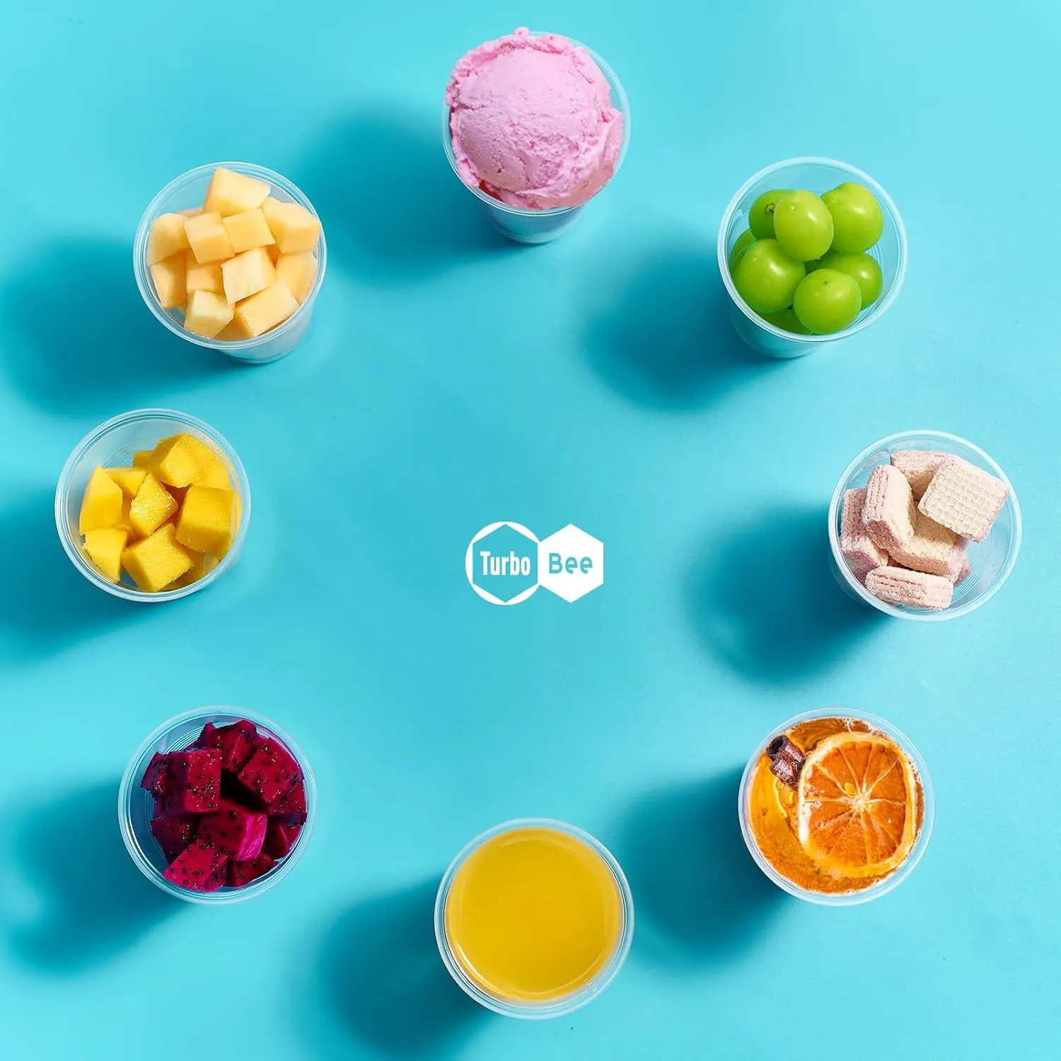 Turbo Bee 500 Pack 7oz Disposable Plastic Cups,Heat-Resistant & Food Safe Drinking Cups for Hot/Cold Beverages, Perfect for Schools, Offices, Events & Commercial Use