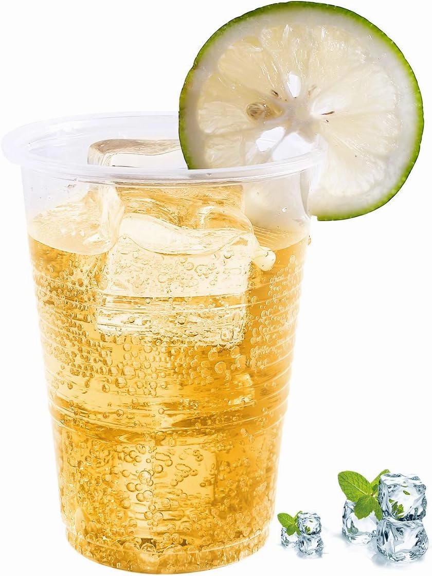 Turbo Bee 500 Pack 9oz Disposable Plastic Cups,Heat-Resistant & Food Safe Drinking Cups for Hot/Cold Beverages, Perfect for Schools, Offices, Events & Commercial Use