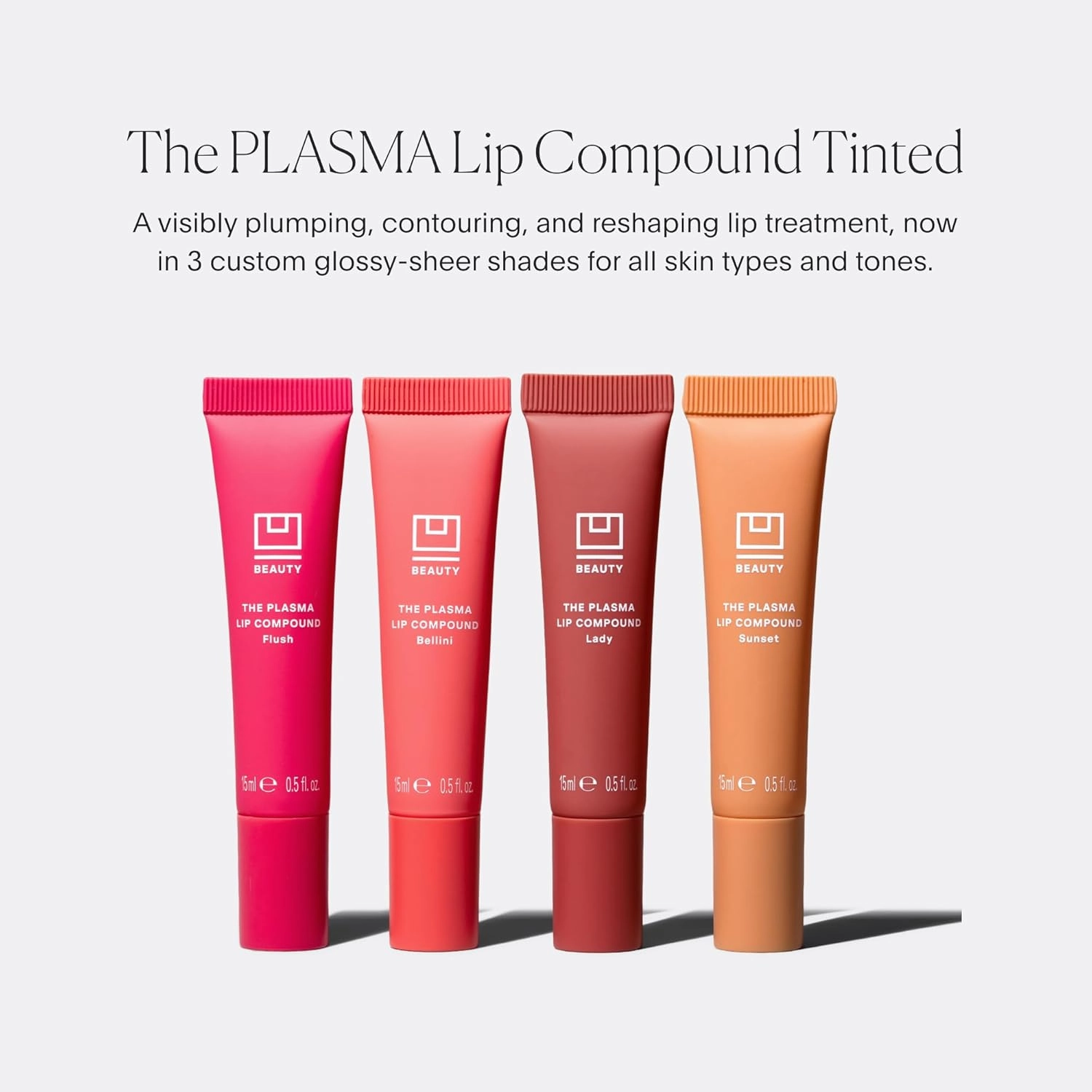 U Beauty The PLASMA Tinted Lip Compound Anti-Wrinkle & Anti-Aging Treatment - Shimmery Plumping Lip Gloss with Hyaluronic Acid, Shea Butter, Salicylic Acid & Peptides to Deeply Hydrate,Lady- 15 mL