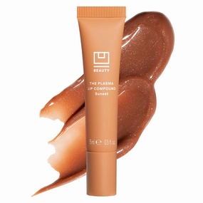U Beauty The PLASMA Tinted Lip Compound Anti-Wrinkle & Anti-Aging Treatment - Shimmery Plumping Lip Gloss with Hyaluronic Acid, Shea Butter, Salicylic Acid & Peptides to Deeply Hydrate,Sunset- 15 mL
