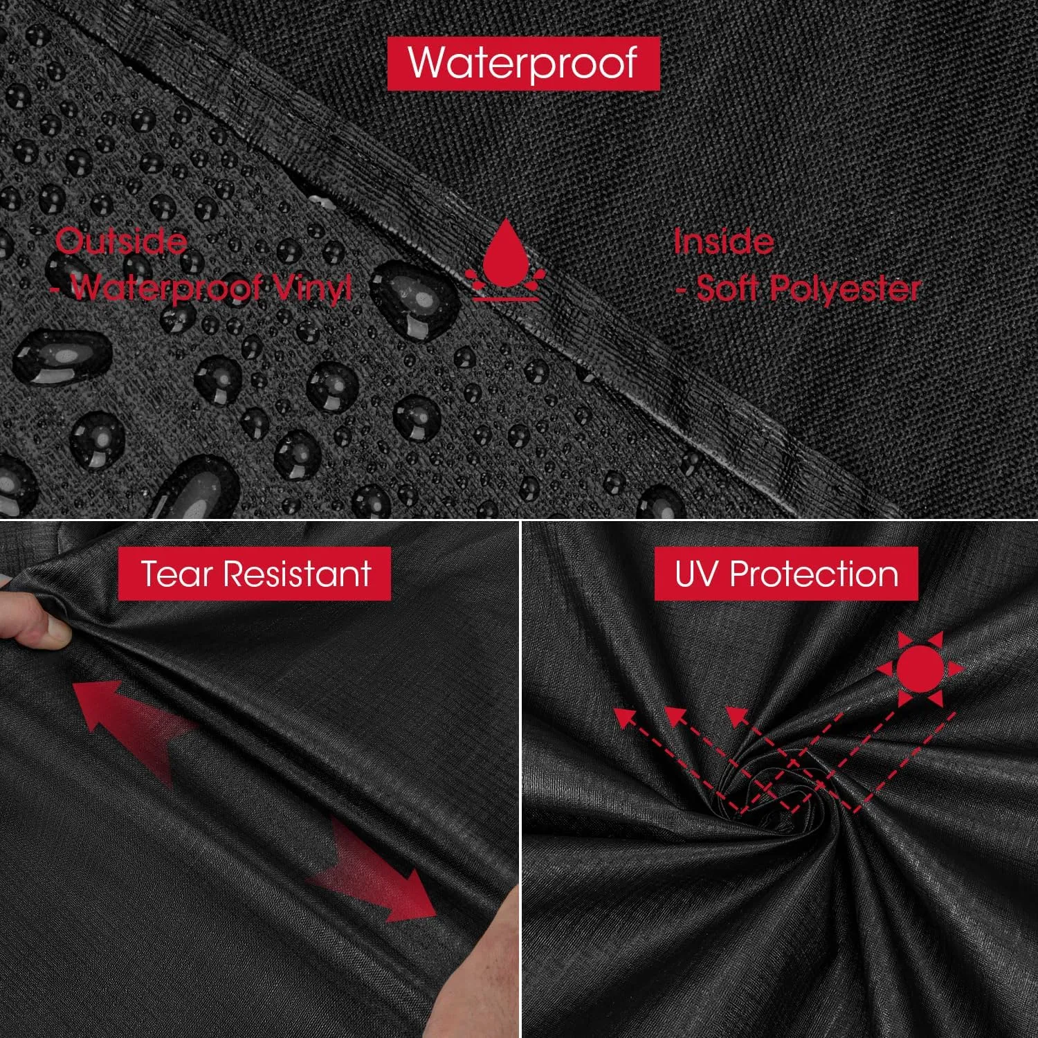 Unicook 5483 Griddle Cover for Blackstone 28 Inch Cooking Station with Hood, Outdoor Flat Top Grill Griddle Protector, Waterproof Vinyl Exterior with Polyester Lining, All Weather Protection BBQ Cover