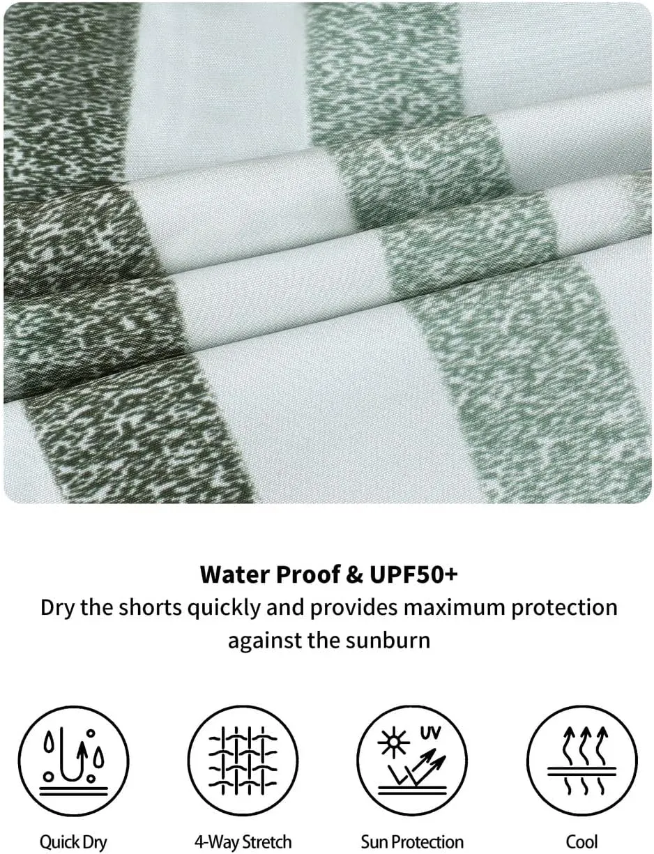 unitop Mens Swim Trunks with Compression Liner Bathing Suit 9" Surfing Summer Board Shorts with Pocket