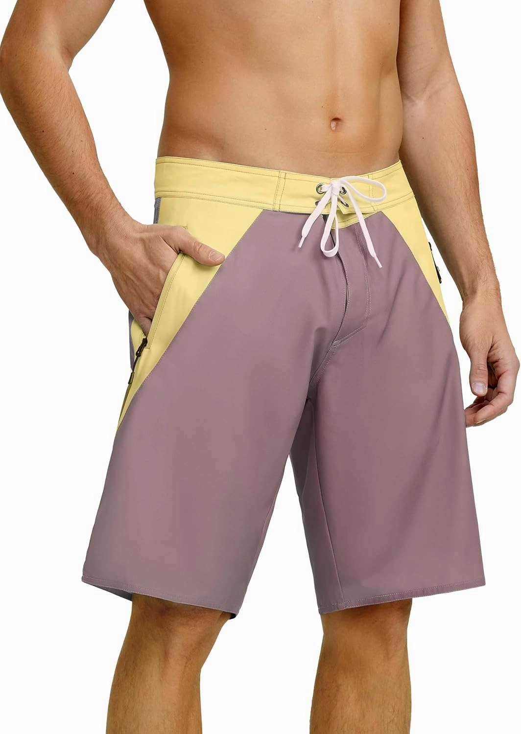 unitop Mens Swim Trunks with Compression Liner Bathing Suit 9" Surfing Summer Board Shorts with Pocket