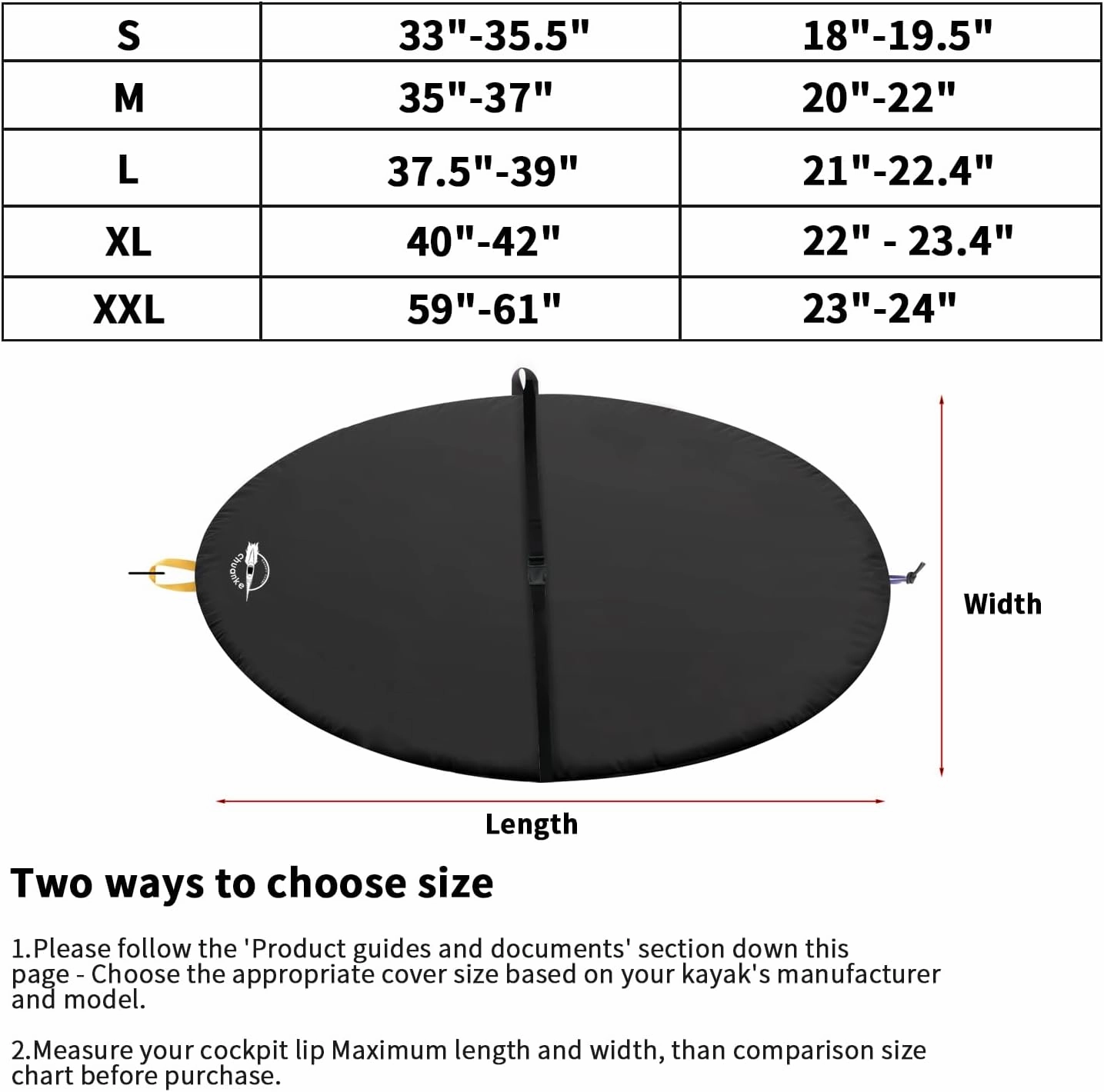Universal Kayak Cockpit Cover Waterproof Heavy Duty Material for Cockpit Clean and Tidy Nylon Strap Available at high speeds