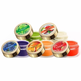 Vaa.di Her.bals Assorted Lip Balm Pack | 10g Each | Pack of 5 Flavours | Nourishing & Moisturizing Lip Care for Soft, Smooth Lips