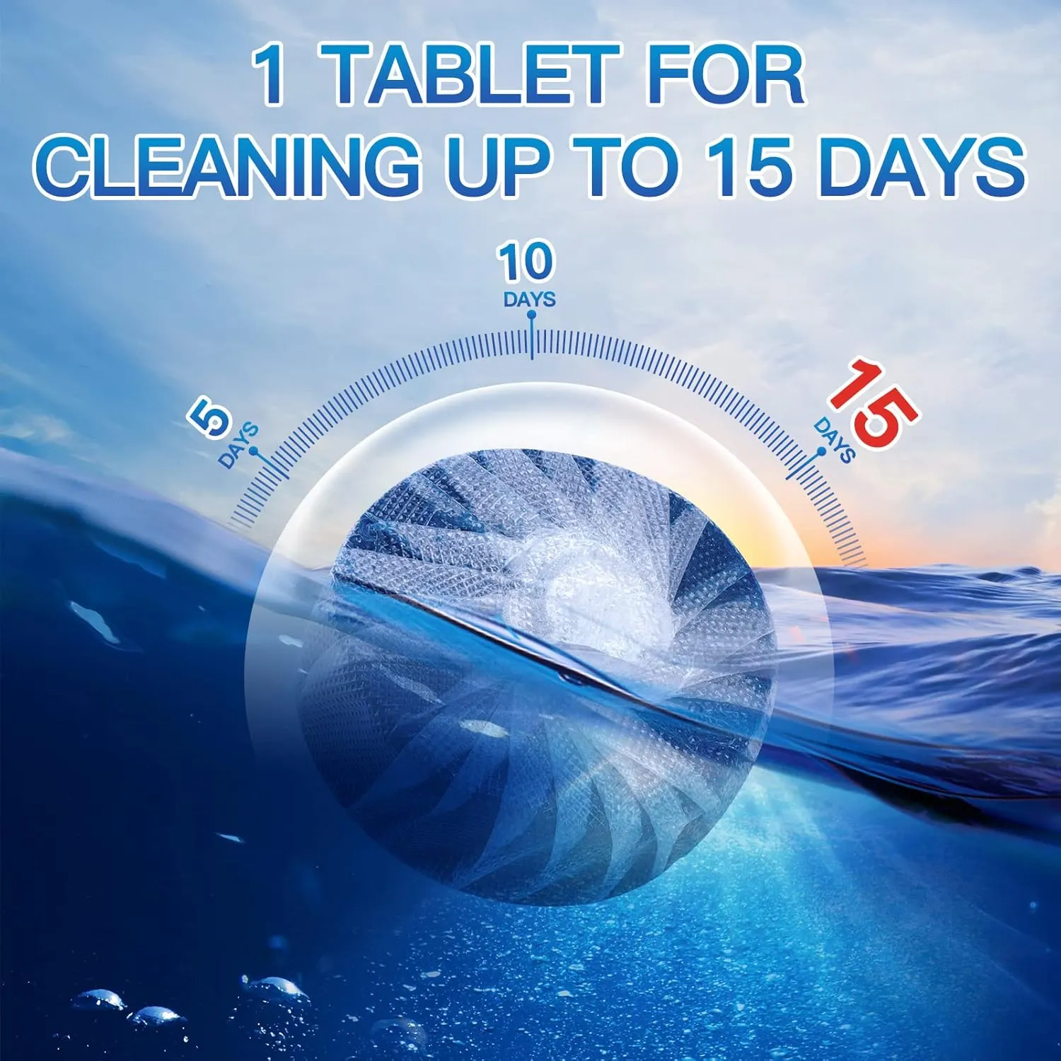 Vacplus Toilet Bowl Cleaners - 20 Pack, Upgraded Long-Lasting Toilet Cleaner, Toilet Bowl Cleaner Tablets, Prevent Various Stains, Blue