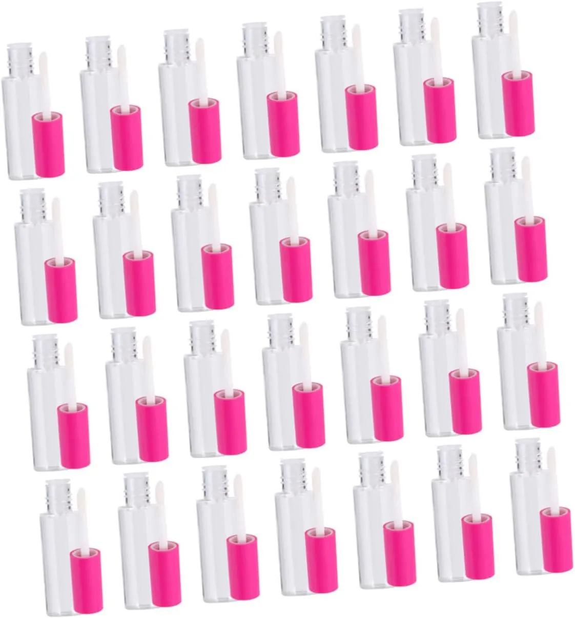Vaguelly 100 Pcs Lip Gloss Bottle Lip Gloss Balm Container Tube Refillable Lip Gloss Container Bottles Lip Gloss Containers Makeup Accessories Bottle Lip Container Rosy