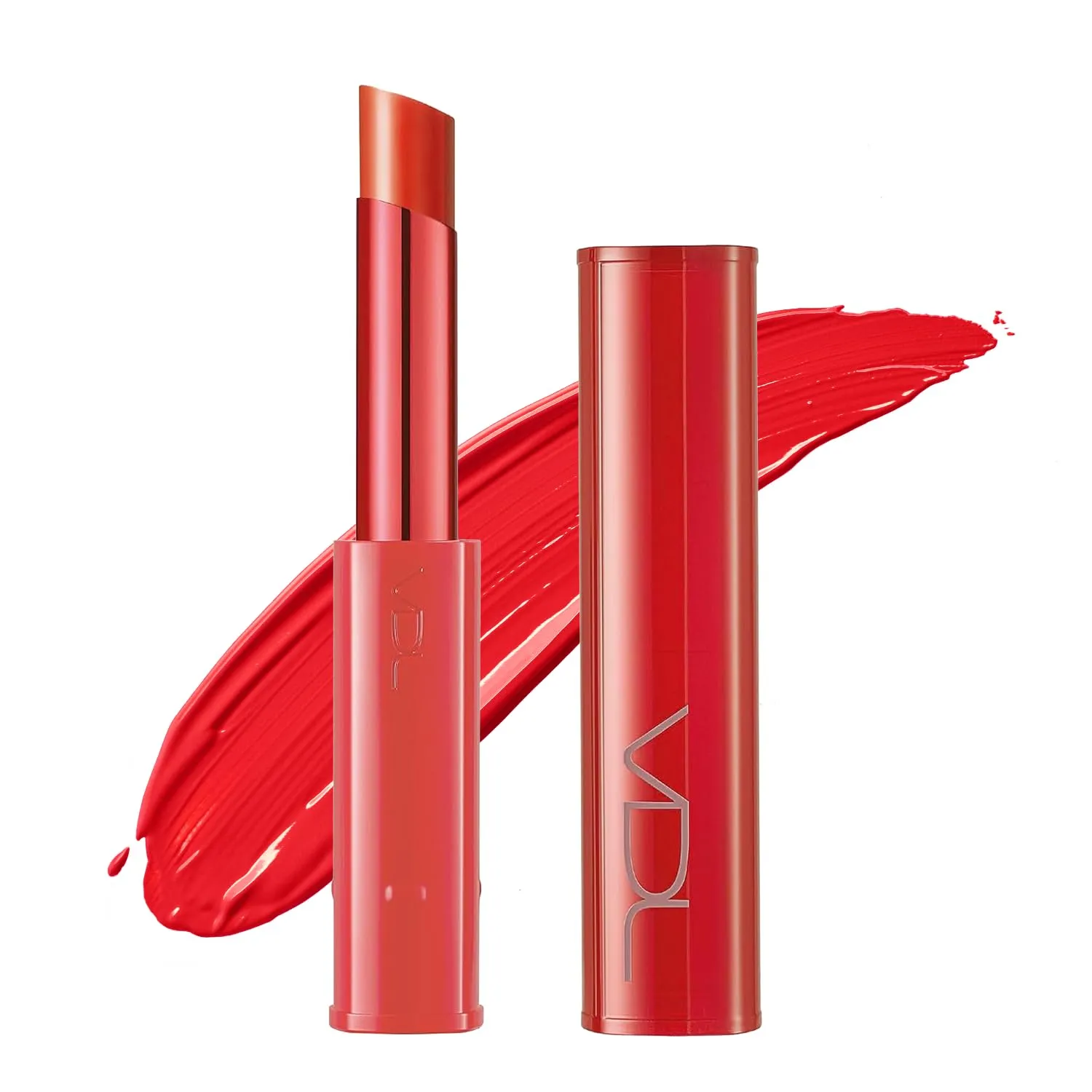 VDL Lip Stain Melted Shine Lipstick 01, Ja'Red - Long-Lasting Glossy Color for Luscious Lips. High Shine Finish, Non-Sticky (0.09 oz) | Korean Makeup