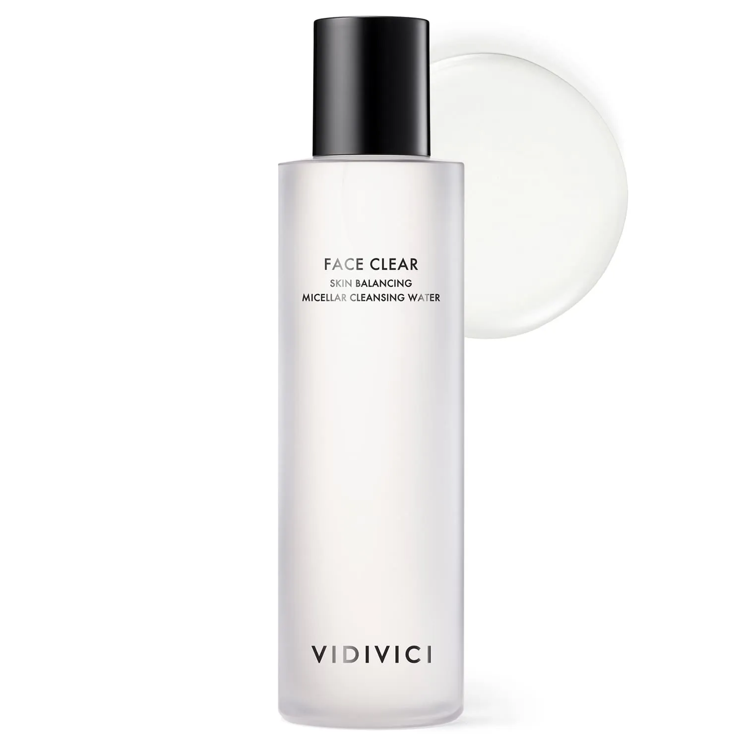 VIDIVICI Face Clear Skin Balancing Micellar Cleansing Water – No Rinse Makeup Remover Face Cleanser with Ceramide, Hyaluronic Acid, and Deep Sea Water – Hydrating Gentle Cleanser 6.76 fl.oz.