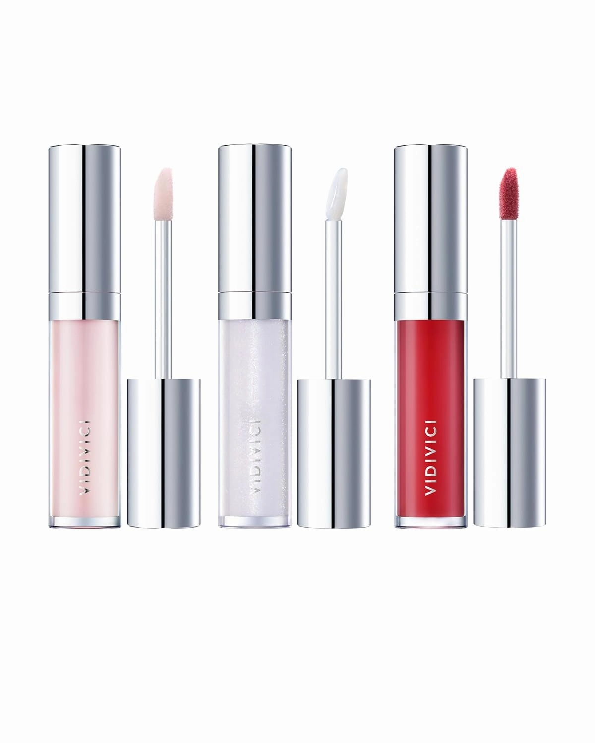 VIDIVICI Millennial Lip Oil #03 Merry Rose & #01 Luv Me Clear & #02 Illumination