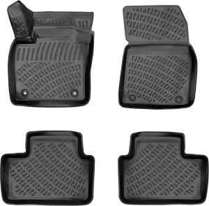 Volvo XC40 2019-2025 (No Recharge Models) Floor Mats 3D Custom Fit Rubber Car Mats Laser Measured Floor Liners All Weather Heavy Duty Waterproof Odorless TPE (Front & Rear)