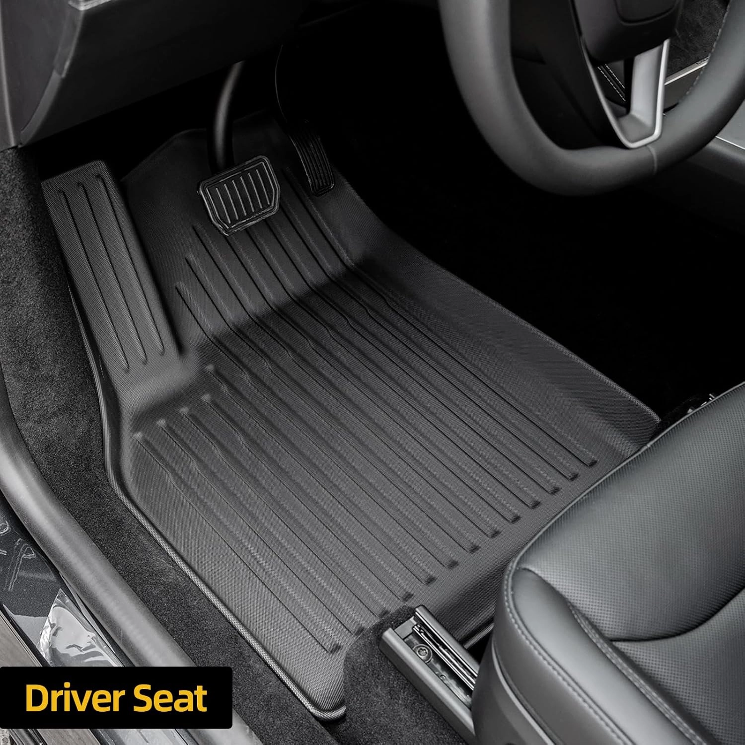 Weize New 2025 Tesla Model Y Juniper Floor Mats and Cargo Liners 5-Seat All Weather Non-Slip Floor Liners and Cargo Trunk Mats Accessories, Set of 6 Mats (ONLY for Tesla Model Y Juniper)