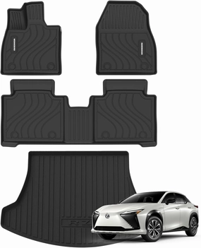 WENNEBIRD All Weather Floor Mats & Cargo Liner for 2023-2025 Lexus RZ 300e, RZ450e, Platinum TPE Anti-Slip Waterproof Liners, Car Interior Accessories - 4pc