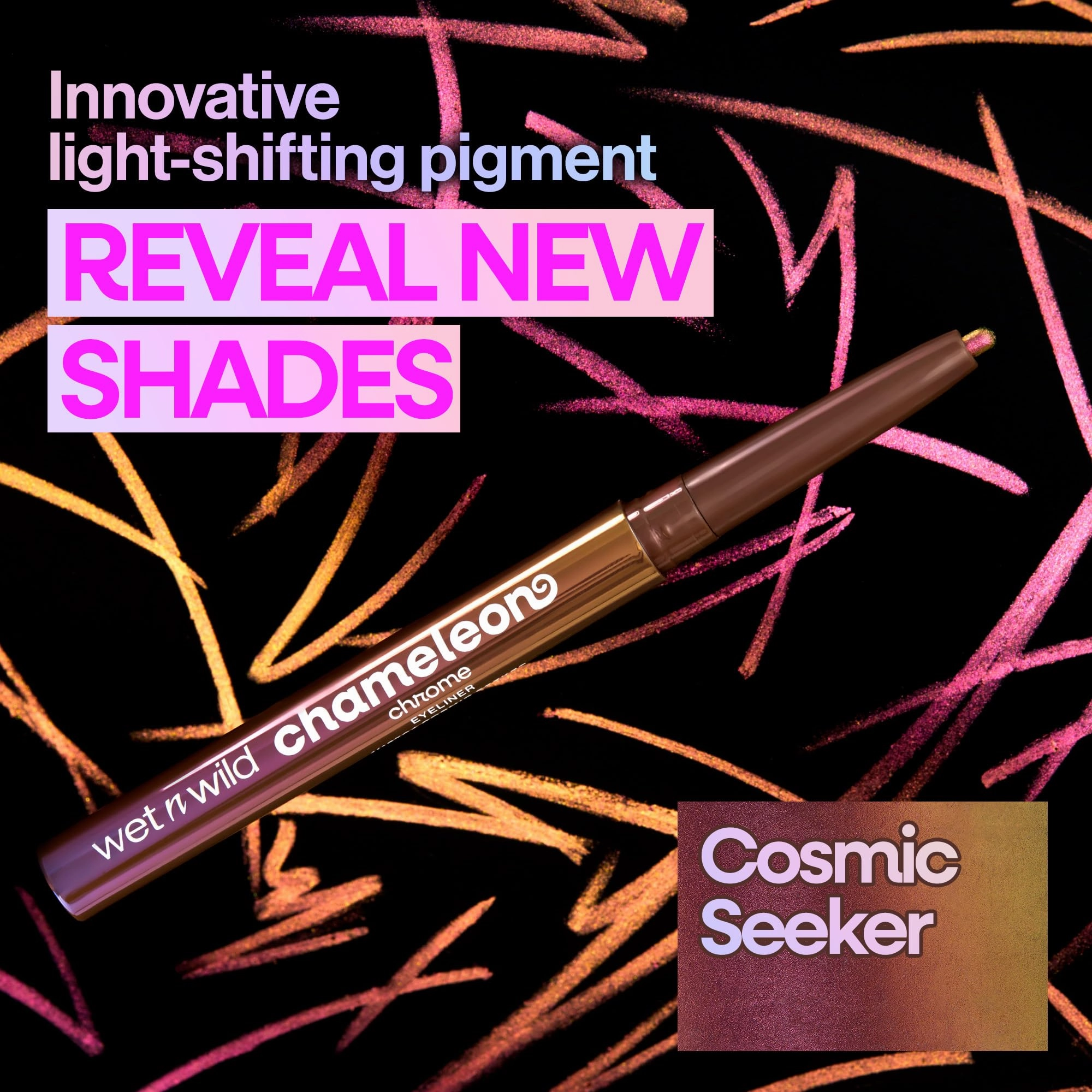 wet n wild Chameleon Chrome Eyeliner, Waterproof and Smudge-Proof, Multichrome Color Shift, Long-Lasting 18-Hour Wear, Cruelty-Free & Vegan - Superstar Suit