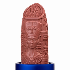 Whats Up Beauty - Egyptian Queen Lipstick - Shade Eye of Ra Clean Cruelty Free Vegan Lip Makeup Coral Nude
