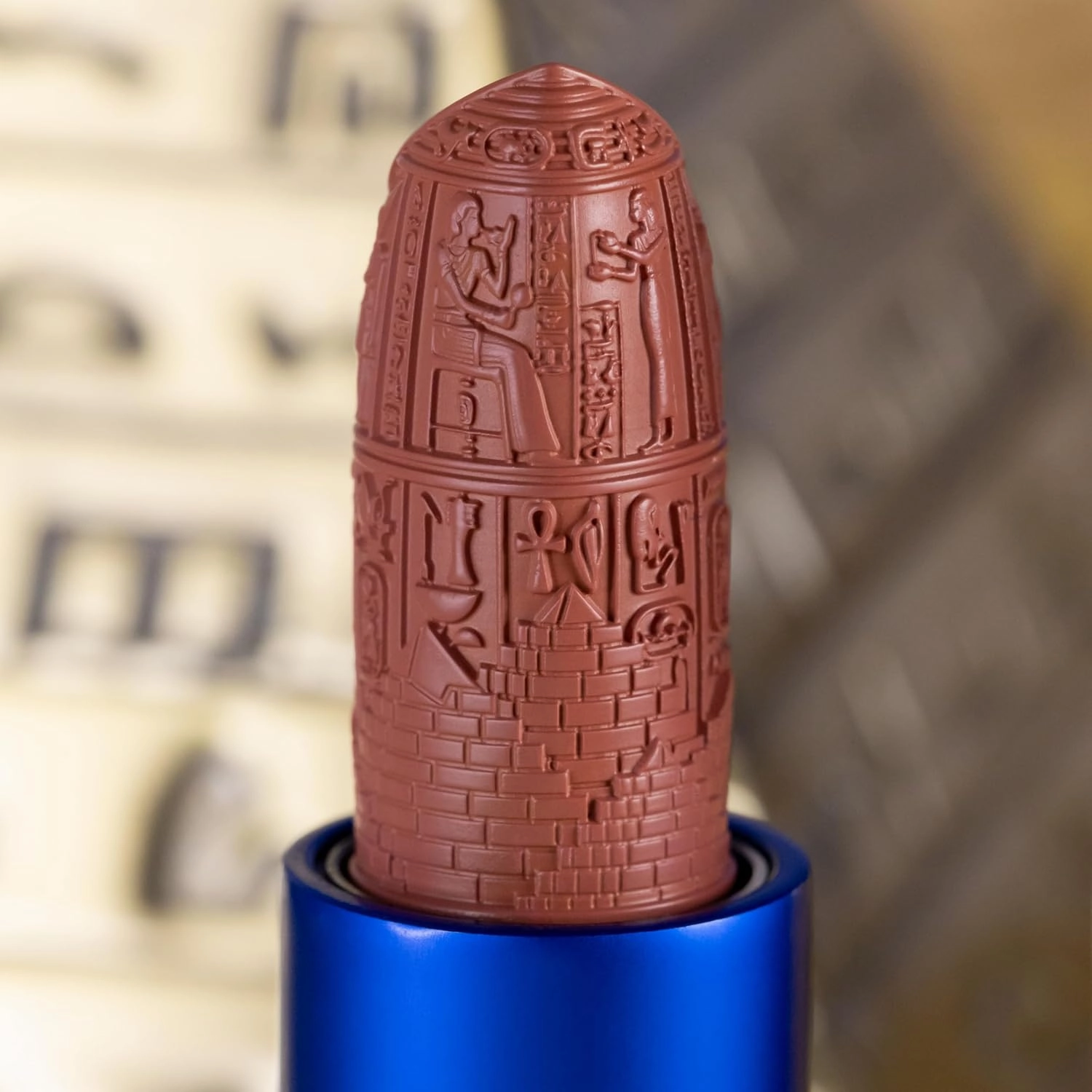 Whats Up Beauty - Egyptian Queen Lipstick - Shade Eye of Ra Clean Cruelty Free Vegan Lip Makeup Coral Nude