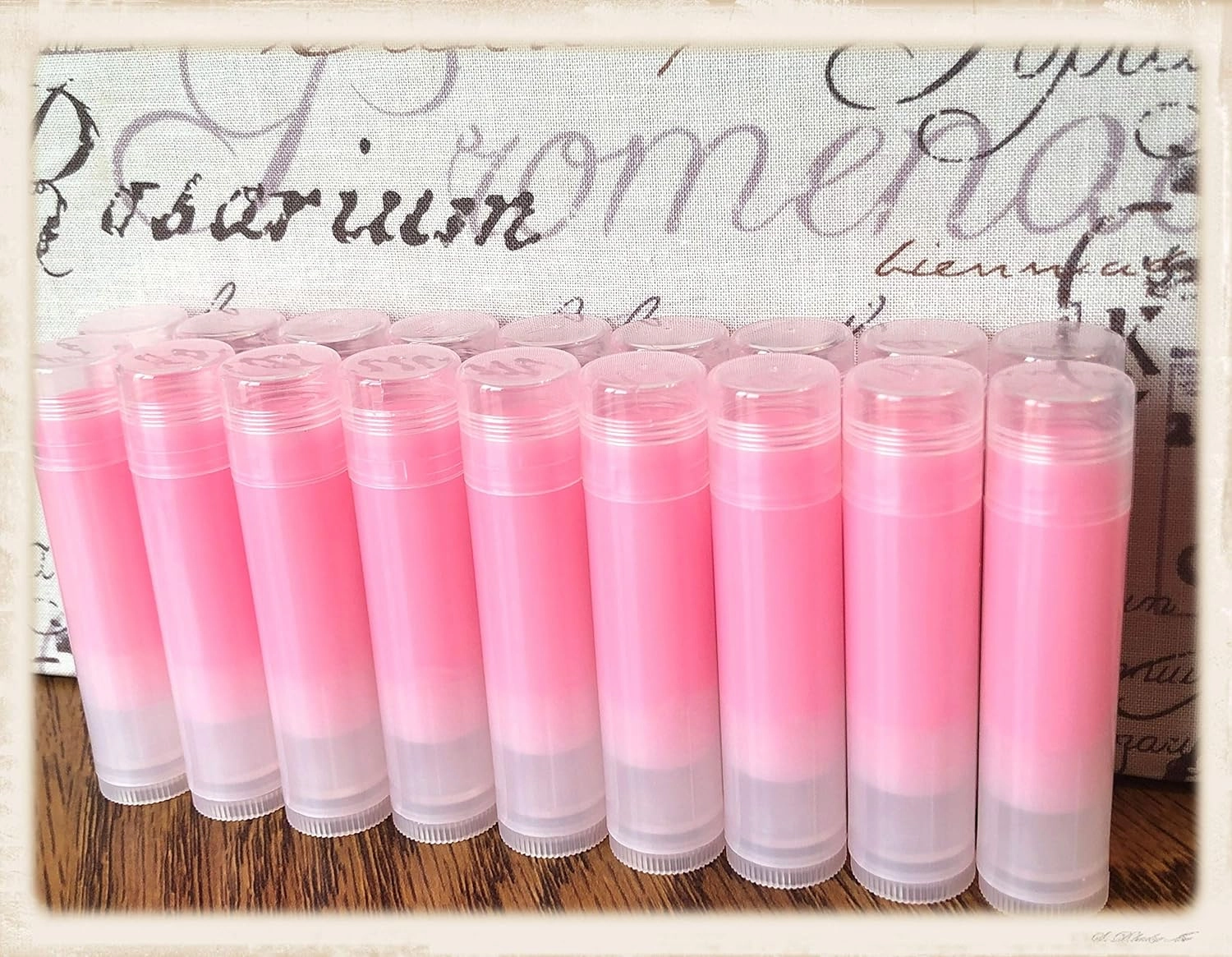 WHOLESALE Handmade Strawberry Flavored Lip Balms Without Labels for DIY Favors or Resale (10)